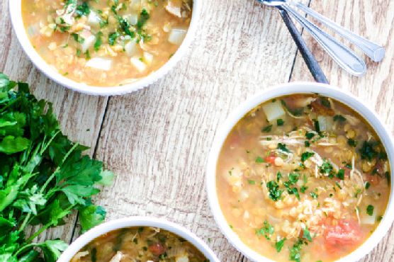 Red Lentil Soup with Chicken and Turnips